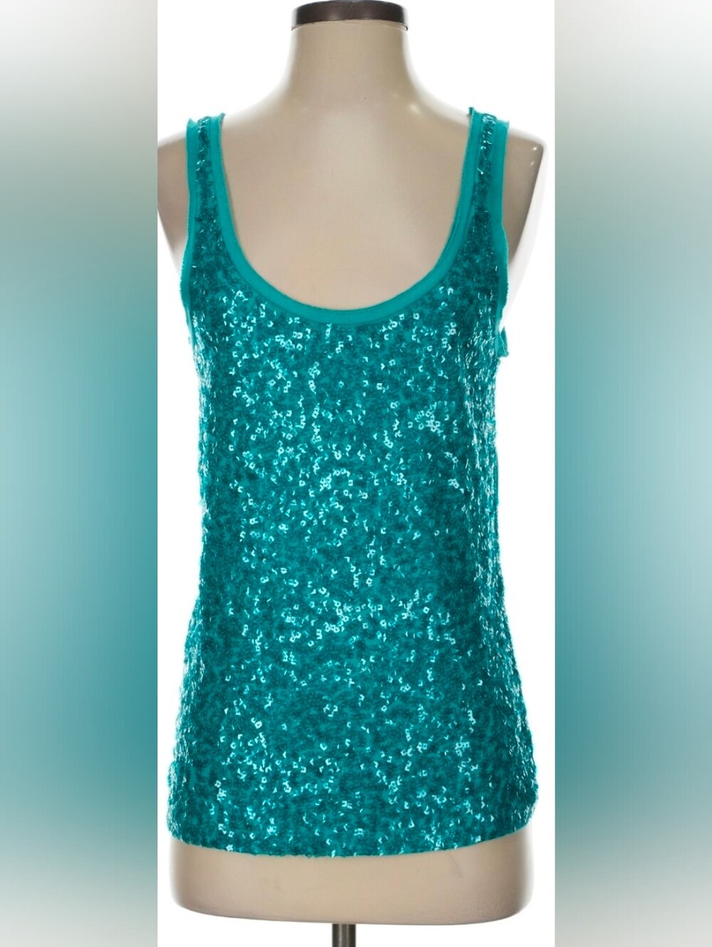 J. Crew Teal Sequin Tank Top